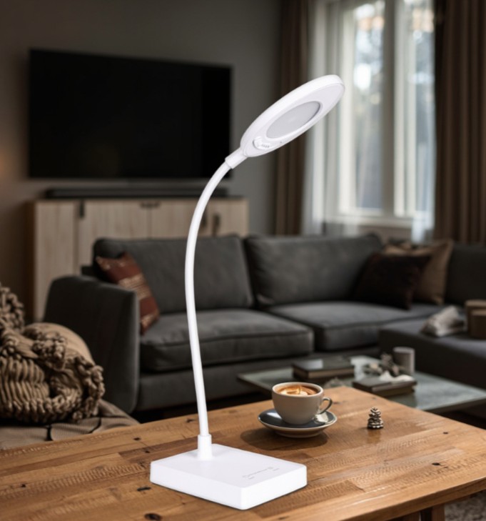 Minimalist LED Round-Head Desk Lamp — Shabbat lighting by Kosherlume