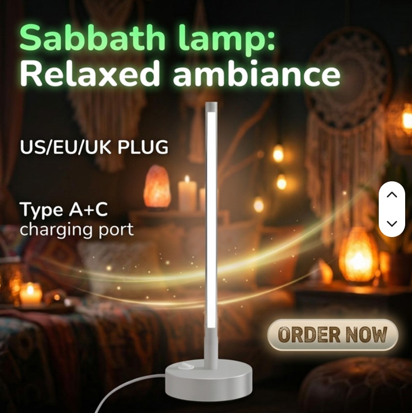 Slim Pillar LED Ambient Sabbath Lamp — Shabbat lighting by Kosherlume